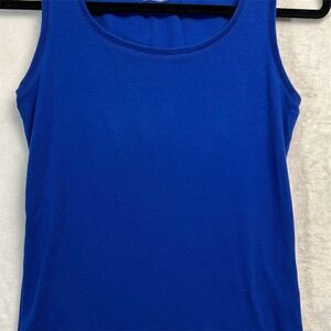Chico's Women's Royal Blue Sleeveless Tank Top Size 1 Casual